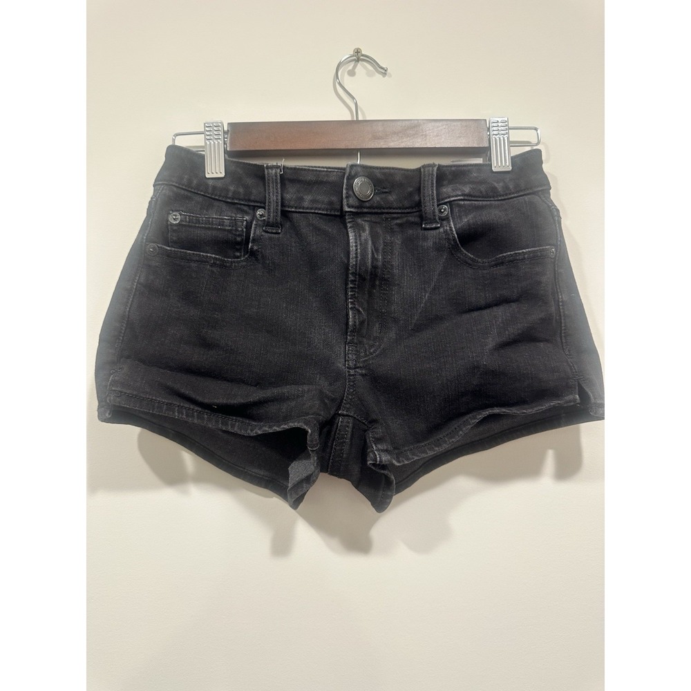 American Eagle Black Super Stretch Shorts 0